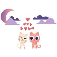 استیکر سالسو طرح Lovely Cats Salso Lovely Cats Sticker