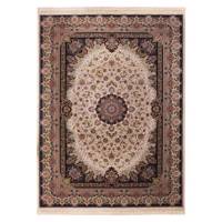 فرش ماشینی بزرگمهر طرح اصفهان کد FR125 زمینه کرم