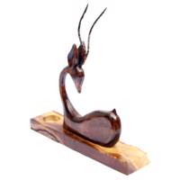 مجسمه چوبی دکو لایف طرح آهوی نشسته کد136911 Deco Decoration Lace Decoration