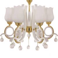 لوستر نبراس مدل نگین 6 شعله کد 614whg - Nebras 614whg negin six branches chandelier