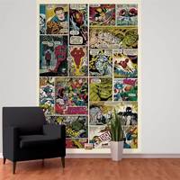 کاغذ دیواری 1وال مدل کمیک های مارول 1Wall Deco Mural Marvel Comic Book Wallpaper