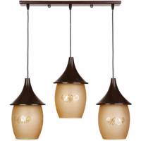 چراغ آویز چشمه نور 3 شعله کد G545/3H-BR Cheshmeh Noor G545/3H-BR Three Flame Hanging Lamp