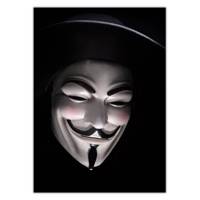 تابلو شاسی ونسونی طرح V For Vendetta Mask سایز 50x70 سانتی متر Wensoni V For Vendetta Mask Chassis Size 50 x 70 Cm