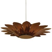 لوستر چوبی گلوری مدل گل آفتابگردان گردویی Glory Sunflower Pine Wooden Hanging Lamp