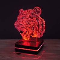 چراغ خواب موهومی طرح سر ببر هفت رنگ Mohomi Wirelight 7 Color Lamp Tiger Head