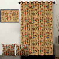 پرده رنس مدل S1-41005 به همراه تابلو و کوسن Rence S1-41005 Curtain with Tableau and Cushion