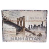 تابلو شاسی هوم استایل مدل منهتن سایز 40x30 سانتی متر HomeStyle Manhattan Wood Chassis Size 40x30 Cm