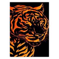 تابلو شاسی ونسونی طرح Tiger Art سایز 30x40 سانتی متر Wensoni Tiger Art Chassis 40 x 30