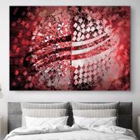 تابلو بوم خط روزتو طرح پنج نقطه 3 Ruzeto Panj noghte 3 Canvas