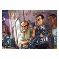 تابلو شاسی ونسونی طرح GTA V Comic سایز 70 × 50 Wensoni GTA V Comic Chassis Size 50 x 70