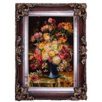 تابلو فرش دستبافت سرزمین فرش طرح گل بابونه کد 207054