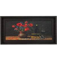 تابلو طرح گل و گلدان کد 1102